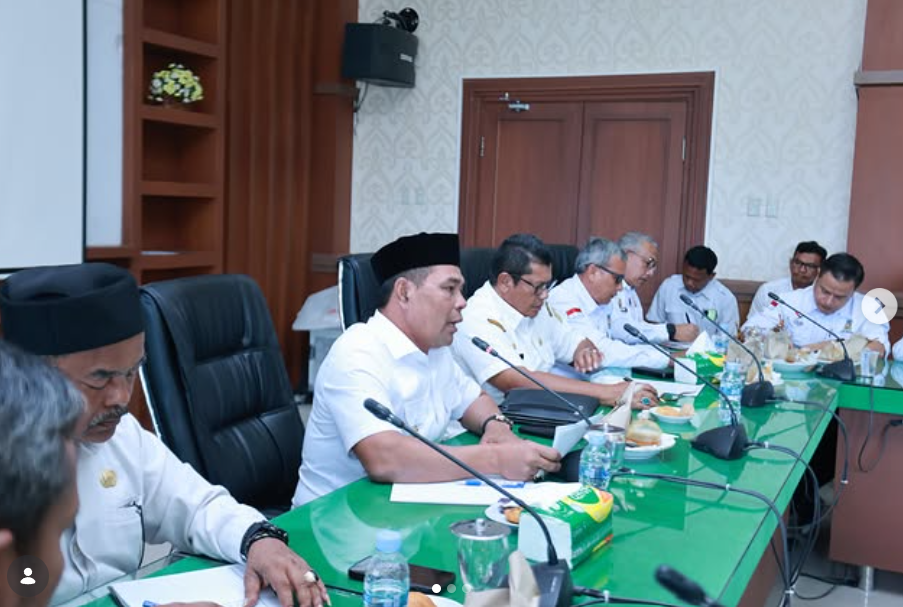 Rakor bersama Pejabat serta jajaran Kepala OPD di Kota Jantho.